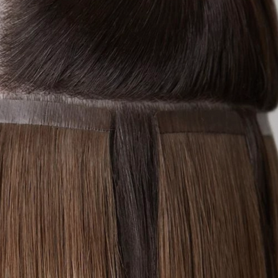 Tape-in hair extensions natural finish by Tony Odisho