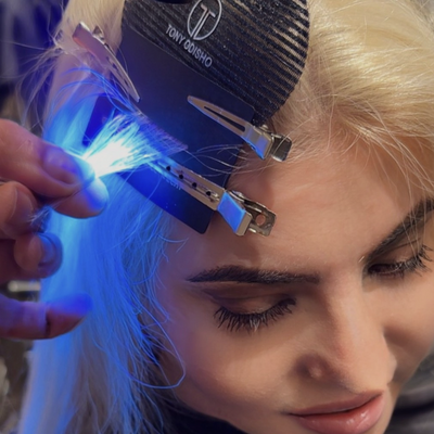 V-Light strand-by-strand hair extensions for subtle enhancement by Tony Odisho